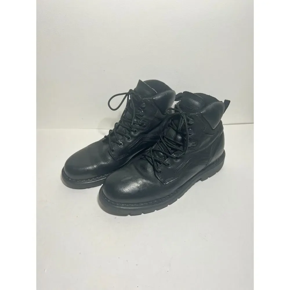 Red Wing Men's EUC Black Leather 923 Lace Up Work Boot Size 12 Electrical Hazard